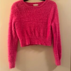 Altar'd State Vibrant Pink Fuzzy Sweater